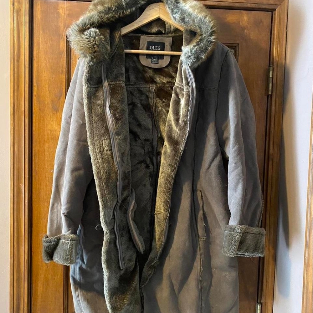 Vintage penny lane hooded toggle Oleg Cassini Coat